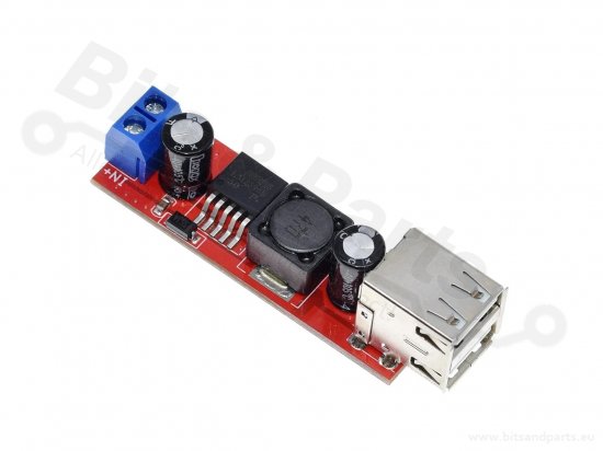 Buck converter Step Down 5V Uin:6-40V Uout:5V 3A with 2 USB connectors